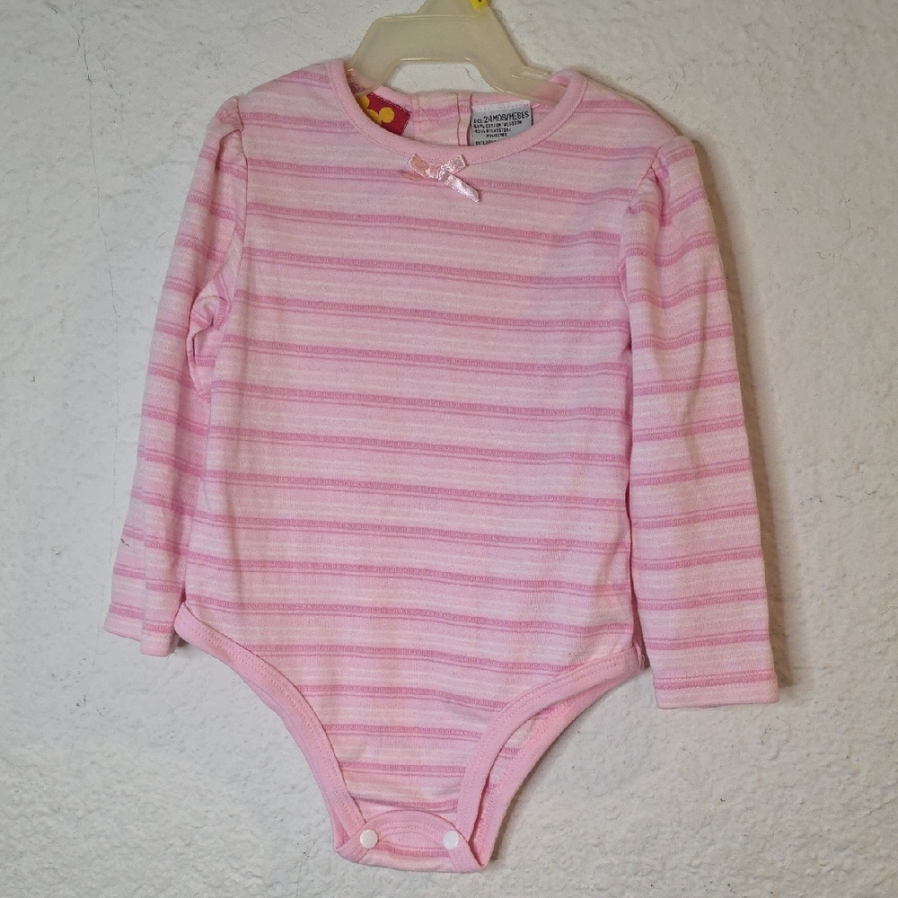 Disney Pink Striped Bodysuit for Kids